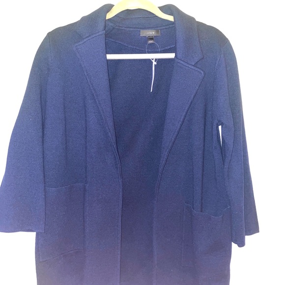 J Crew 100% Wool Navy Cardigan main image 1